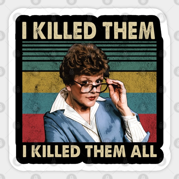 Vintage I Killed Them I Killed Them All Sticker by salsiant